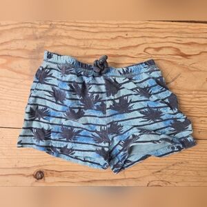 Monkey Bars Blue Palm Print Shorts Size 18M